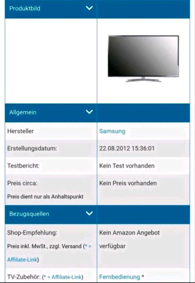 Samsung 3D  TV Model Nr. UE32RS6530S in Kiel