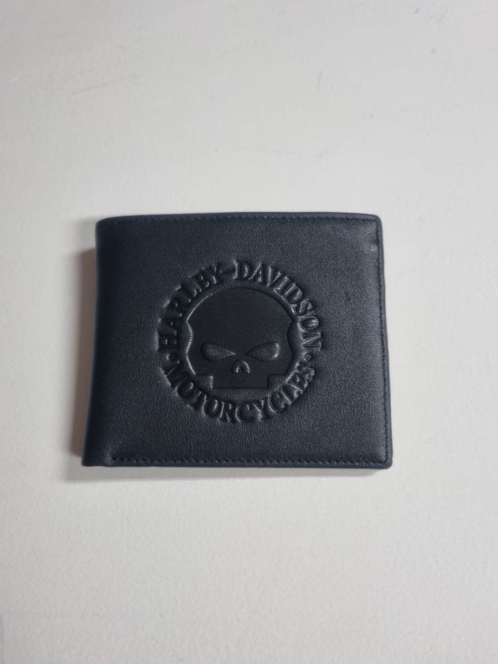 Genuine Leather Wallet Willie G Skull eingepresst in Penkun