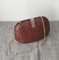 Vintage Damen Handtasche braun gold Geflecht Maße 16x25x9cm München - Schwabing-West Vorschau