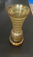 Vase    gelbgold   aus Glas  mit Goldstreifen Sachsen-Anhalt - Zeitz Vorschau