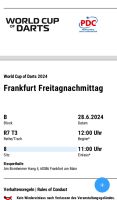 World Cup of Darts 2024 eigener 8er Tisch Block B 28.06.2024 Köln - Zollstock Vorschau