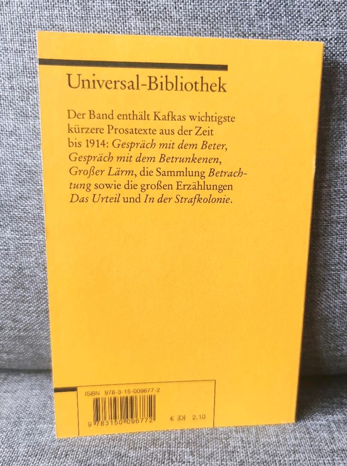 Buch Das Urteil Franz Kafka und andere Prosa Reclam in Dieburg