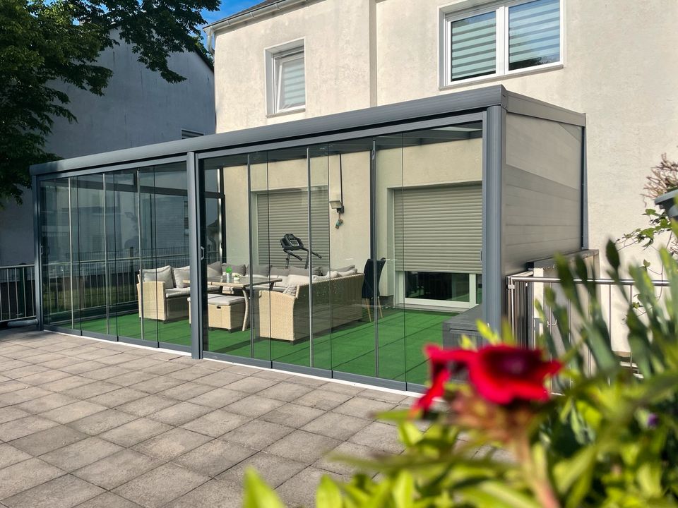 Alu Terrassenüberdachung 500x300cm | 16mm Polycarbonat Eindeckung in Gelsenkirchen