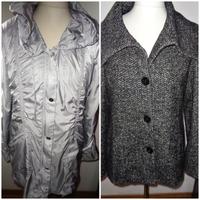 Bonita L XL silberne Jacke + Street One 42 Woll Mantel Trenchcoat Bayern - Mühlhausen i.d. Oberpfalz Vorschau