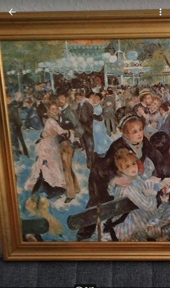 DDR Kunstdruck Dance at Le Moulin der Galette R,A ,Renoir in Annaberg-Buchholz