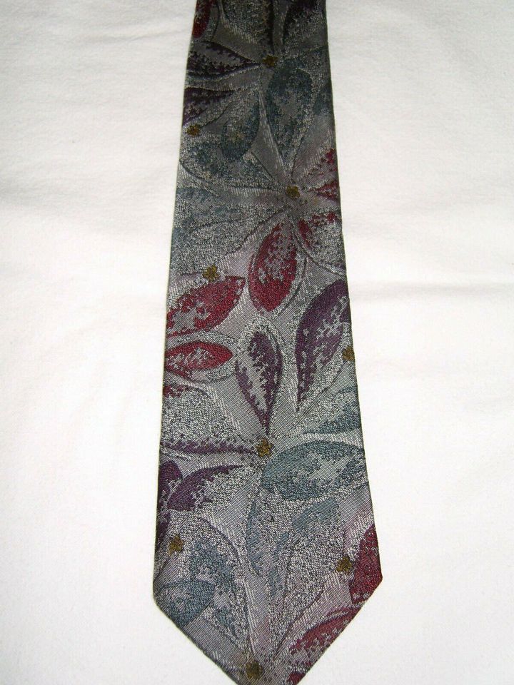 Krawatte Schlips Anzugkrawatte Binder Ariston grau lila weinrot in Lichtenfels