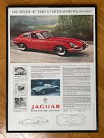 Jaguar E-Type Werbung 1965 gerahmt Nordrhein-Westfalen - Erkelenz Vorschau
