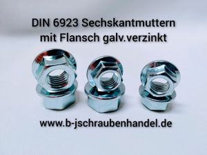 M8 Sechskantmutter m. Flansch DIN6923 Stahl verzinkt FKL8 (10 Stk.)