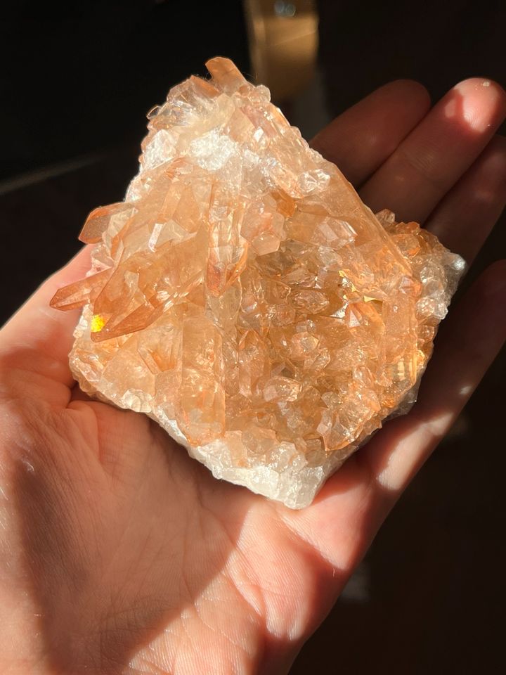 Mandarinen Lemurian Quarz Cluster Edelsteine Mineralien in Brake (Unterweser)