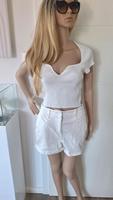 h&m crop top ripp Shirt v Ausschnitt gr. l 40 weiß  neu Nordwestmecklenburg - Landkreis - Dorf Mecklenburg Vorschau