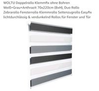 Doppelrollo 70x220cm weiß grau anthrazit Hessen - Biblis Vorschau