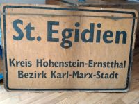Original Ortsschild Karl Marx Stadt St.Egidien DDR Kult Bayern - Bad Griesbach im Rottal Vorschau