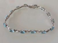 Armband 925er Silber mit Blautopas 19 cm Neu Bayern - Schweinfurt Vorschau