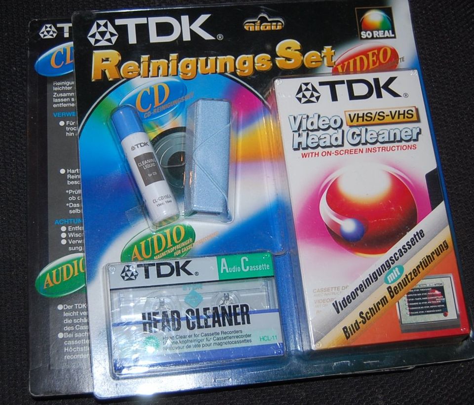 TDK VHS Reinigungscassette CD DVD Audio Reinigungsset ovp in Wiesbaden