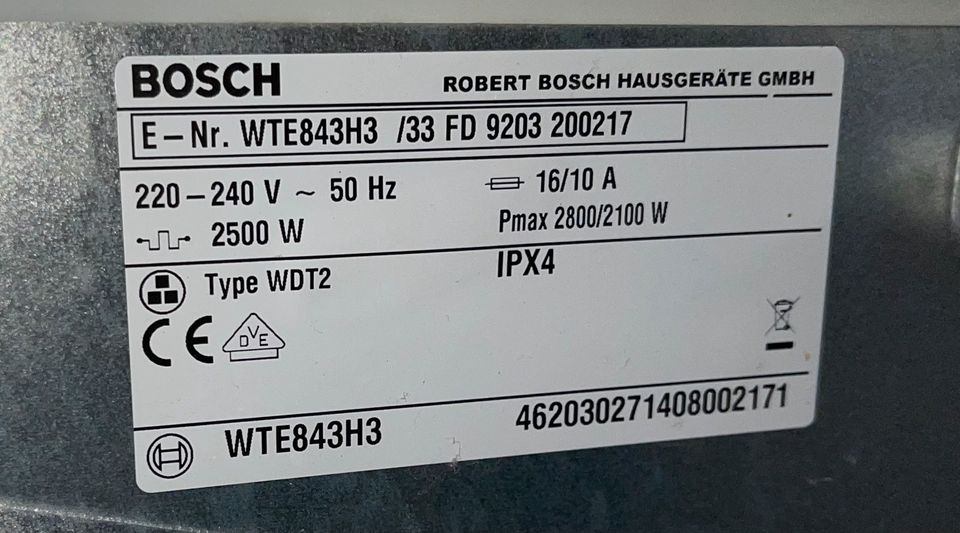 Bosch Kondenstrockner 7KG Fassungsvermögen Top Zustand in Mönchengladbach