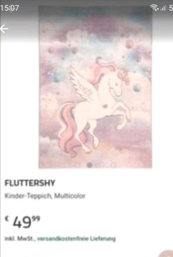 Kinderteppich Fluttershy 120×170cm von kibek in Ludwigshafen