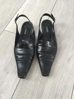 Oxmox Damen Leder Slingpumps Gr. 38,5, Schwarz Bayern - Vöhringen Vorschau