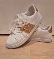 Schicke Basic Sneaker Skater Schuhe Nieten Gold Hessen - Hilders Vorschau