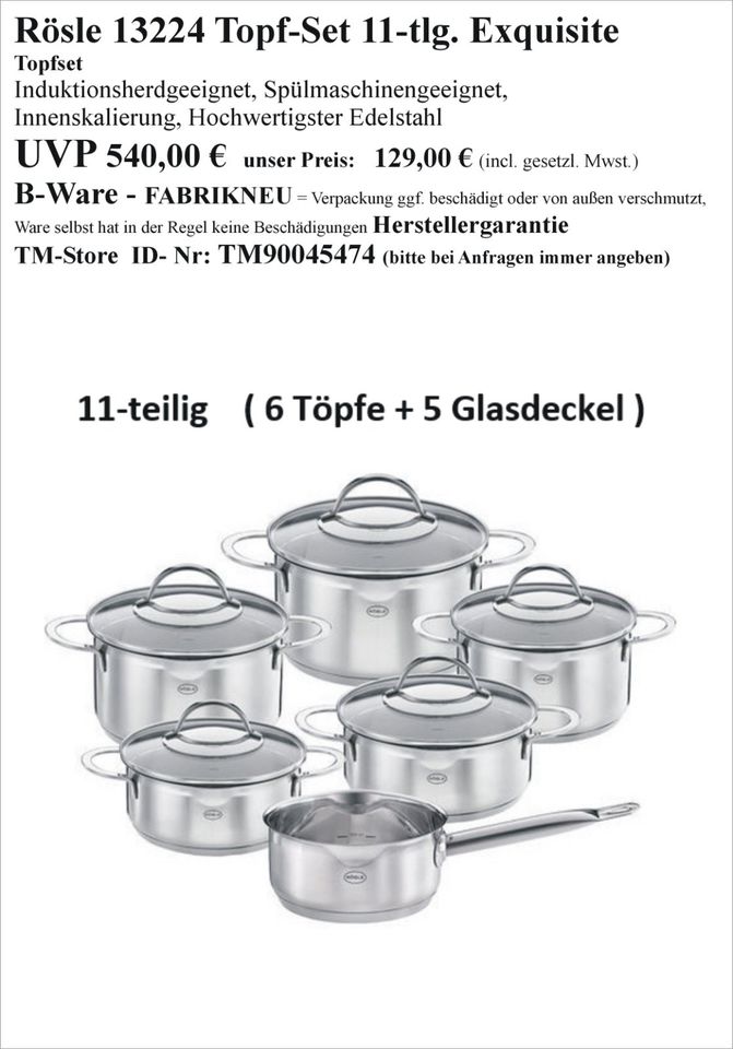 Kleingeräte NEU als B-Ware wie z.B. Allesschneider Dampfbügeleisen Espressomaschine Fleischwolf Föhn Mixer Kaffeemaschine Kaffeevollautomat Stabmixer Staubsauger Toaster Topfset Wasserkocher Akku in Wolfhagen 