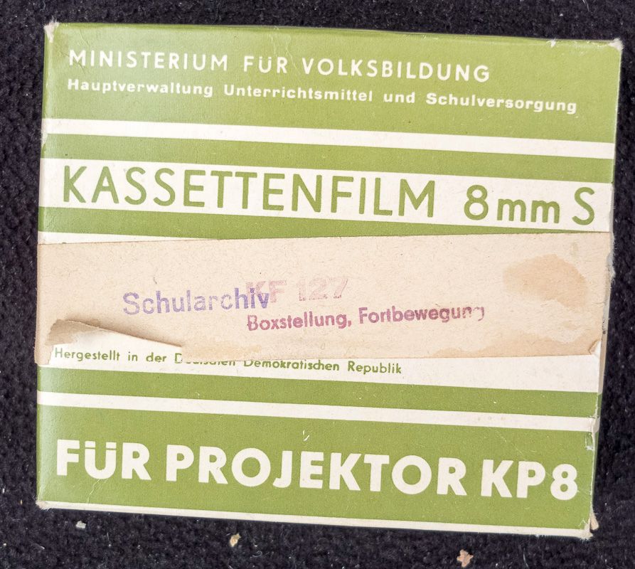 Kassettenfilm 8mm S für Projektor KP8, "KF 127 Boxen", DDR in Ebersbach/Sachsen