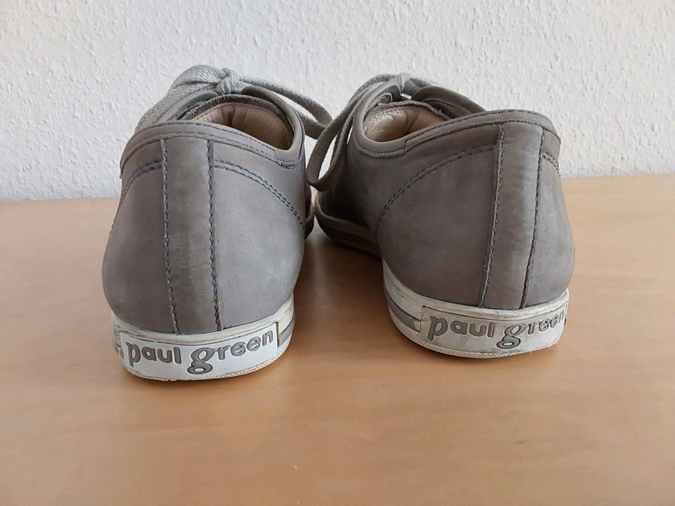 Paul Green Leder Sneaker Schnürschuh hellgrau grau Größe 40 / 6,5 in Dortmund