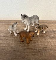 Schleich Wald Tiere 4x Wolf als Familie Rudel mit Jungtieren Set Nordrhein-Westfalen - Rahden Vorschau