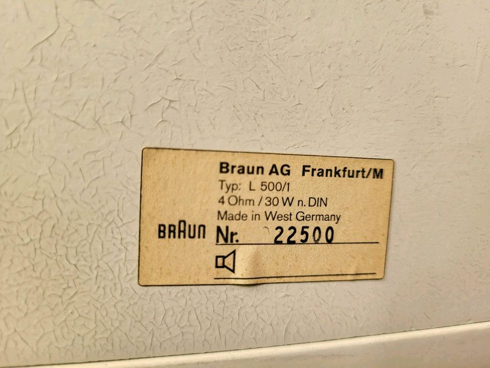 Braun L 500/1 HiFi Boxen  KLANG! in Köln