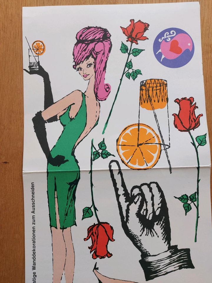 Sehr rare 60er 70er Retro Deko Hippies Poster in Stuttgart