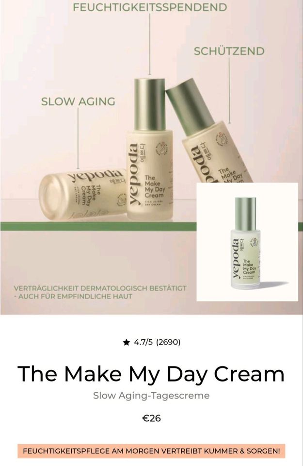 Yepoda the make my day cream + Tücher neu in Reckenfeld