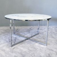 Tisch Couchtisch Beistelltisch Round Table Glasplatte Marmor-Look Brandenburg - Beelitz Vorschau