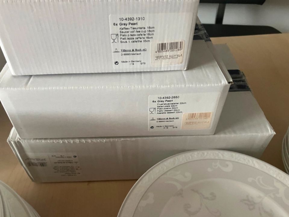 Villeroy Boch Gray Pearl Service für 6 Pers. unbenutzt 32 Teile in Schauenburg