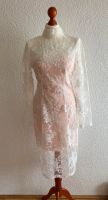 Kleid 36-38 Hochzeit Cocktail weiße Spitze rosa Unterkleid langär Bayern - Simbach Vorschau