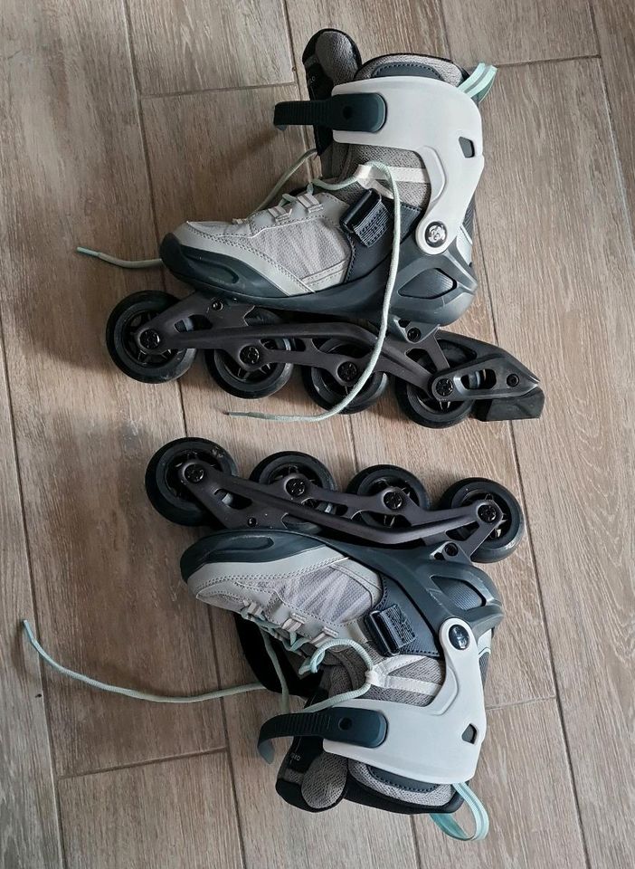 Decathlon Inline Skates grau/türkis - Gr. 39 - sehr gut erhalten in Hamburg