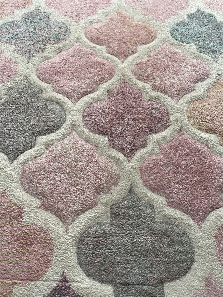 Teppich Rosa Bunt Orient Design Pastellfarben in Overath