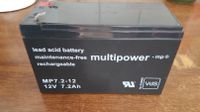 Batterie Multipower MP7,2-12.  12V 7,2Ah Rheinland-Pfalz - Kaiserslautern Vorschau