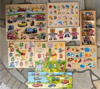 7 Stück Eichhorn Puzzle Lernspielzeug Holz Uhr Alphabet Zahlen Sachsen-Anhalt - Möser Vorschau