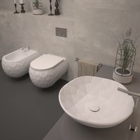 PENT 3D GOLFBALL Wand Hänge-Wc, Bidet und Aufsatzwaschbecken SET Duisburg - Duisburg-Süd Vorschau