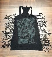 Shirt Gr. XS Fishbone Franzen schwarz Baumwolle armlos Damen *top Leipzig - Großzschocher Vorschau