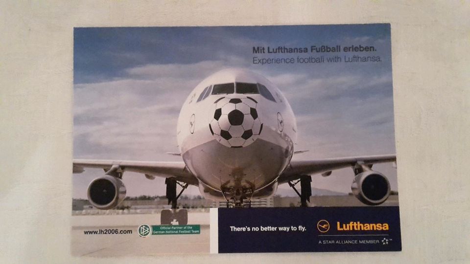 Postkarte  "Lufthansa", Besonderes Fussball-Ereignis in Neuenkirchen