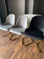 Stühle Samtstühle neu abholbereit grau schwarz gold Samt Nordrhein-Westfalen - Ochtrup Vorschau
