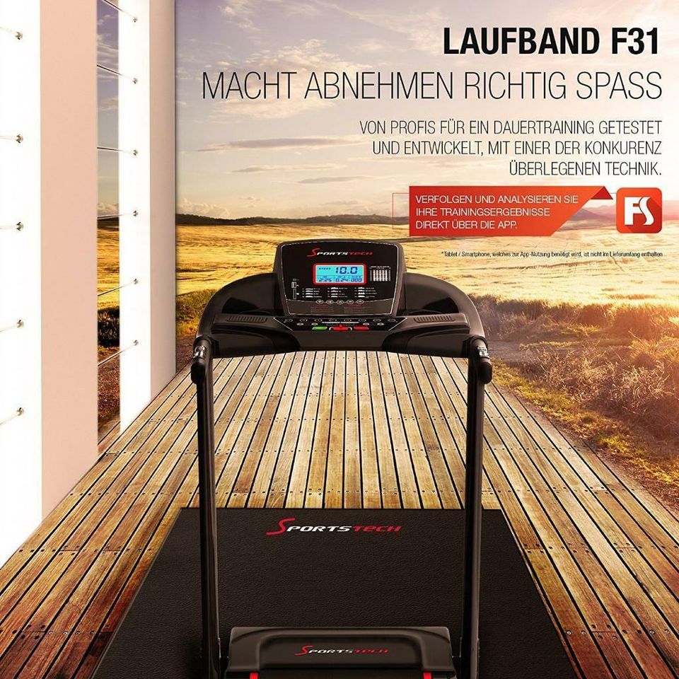 Sportstech F31 Profi Laufband mit Pulsgurt in Berlin