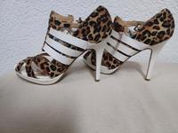 High Heels*Sandaletten*weiss*Leopard*Gr. 38 Saarland - St. Wendel Vorschau