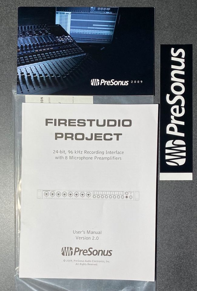 2 PreSonus Firestudio Project Recording Interface +Studiokabel in Oftersheim