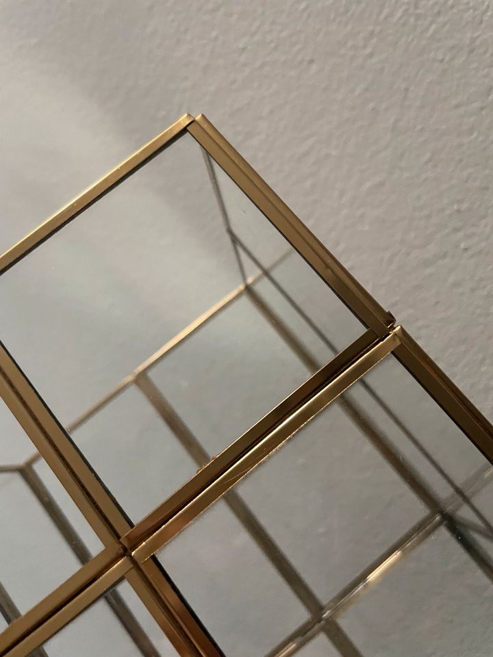 Butlers Glas Spiegel Kerzenständer Gold windlicht Blockkerze Deko in München