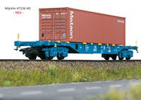 Märklin 47136 H0 - NEU Container-Tragwagen Bauart Sgnss der T.R.W Bayern - Jettingen-Scheppach Vorschau