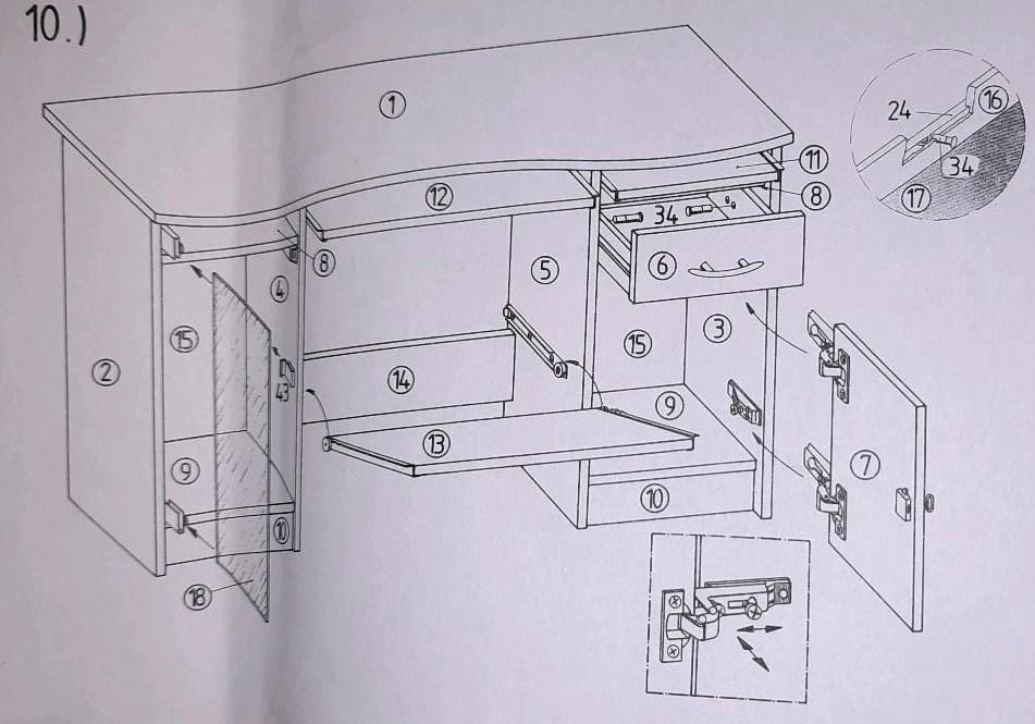 Schreibtisch Buche Nachbildung 127 B  x 60 T  x H 73 cm  Preis Vb in Schondra