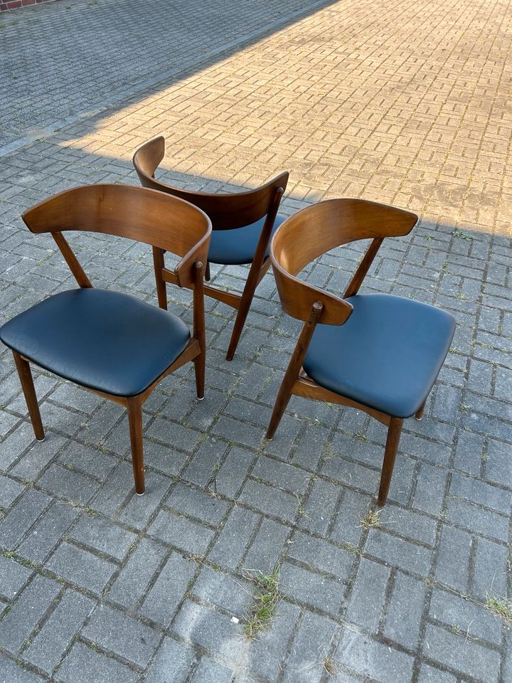 3 x Helge Sibast No.7 Smoked Oak MidCentury Danish Neupolsterung in Berlin