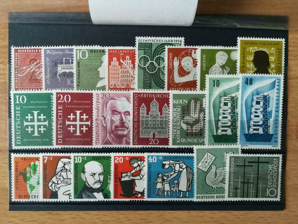 Briefmarken Bund postfrisch komplett 1956 in Göppingen