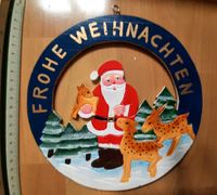 Modern ☆ NEU  ☆ SCHICKES "FROHEWEIHNACHTEN"Holzbild Weihnachtsman Bayern - Utting Vorschau