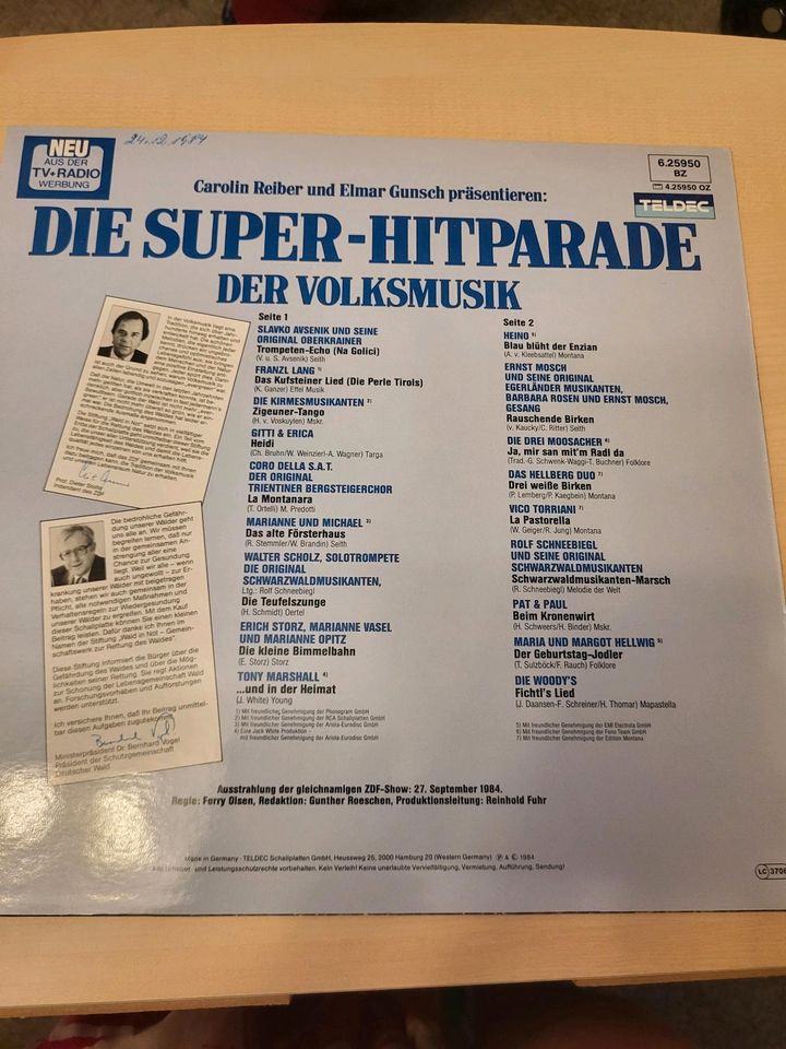 Verkaufe Volksmusikschallplatten. in Osnabrück